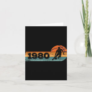 Basketball-Spieler Spiel Vintag Geboren 1980 Gebur Karte