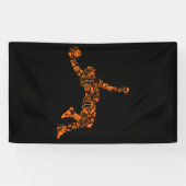 Basketball-Spieler Vintager Sportler Banner (Horizontal)