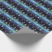 Basketball Spieler Weihnachtsbaum Geschenkpapier (Ecke)