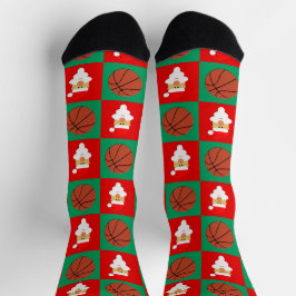 Basketball Spieler Weihnachtsfeiertag Socken