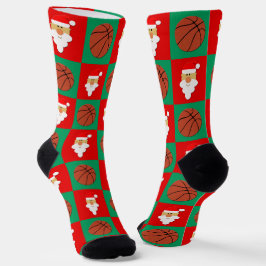 Basketball Spieler Weihnachtsfeiertag Socken