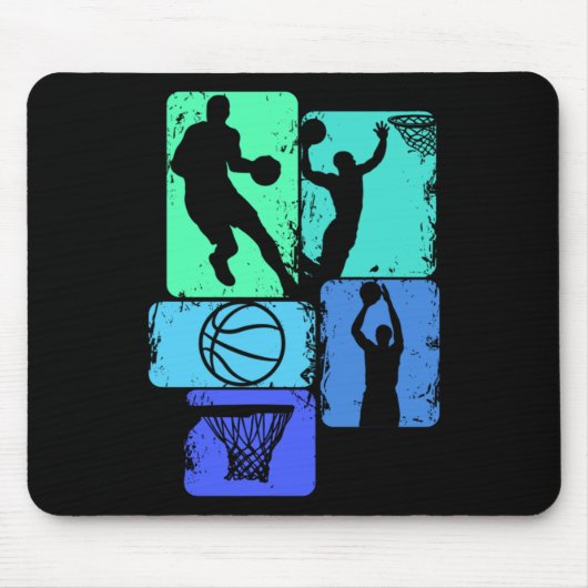 Basketball Spielerboys Kinder Männer (2) Mousepad (Vorne)