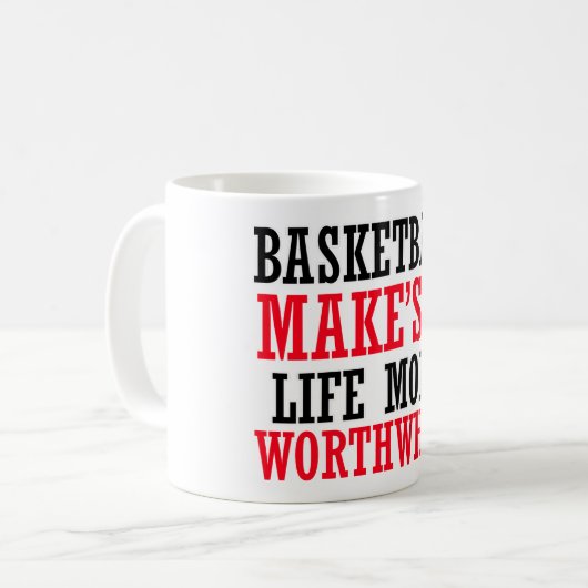 Basketball-Spielerentwurf Kaffeetasse (Vorderseite Links)