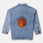 Basketball-Spielernummer Jeansjacke (Rückseite)