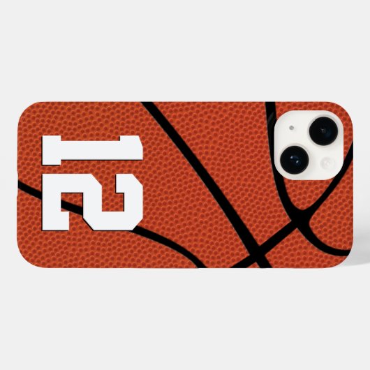 Basketball-Spielernummer oder Initialen für kunden Case-Mate iPhone Hülle (Rückseite (Horizontal))