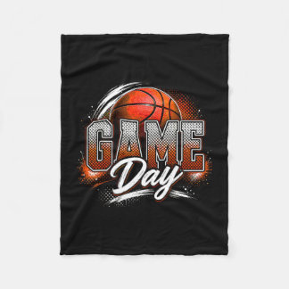 Basketball-Spieletag Stimmung Spieletag Basketball Fleecedecke