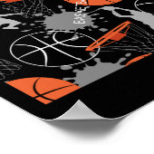 Basketball-Spielmuster Poster (Ecke)