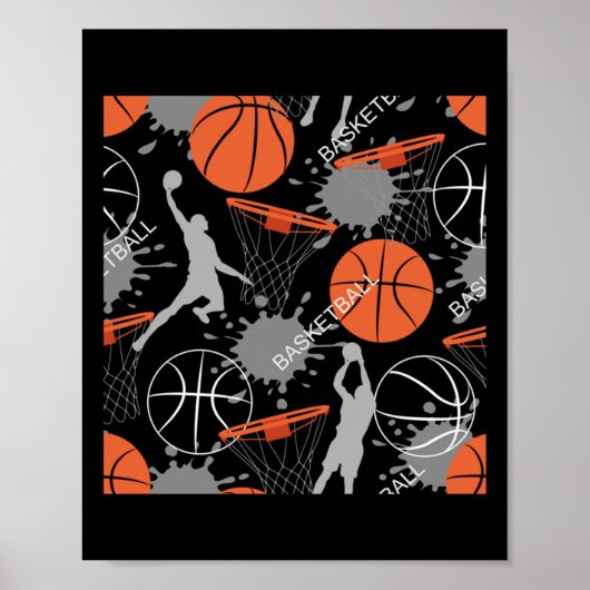 Basketball-Spielmuster Poster (Vorne)