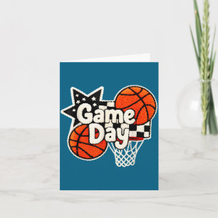 Basketball-Spieltag Basketballspieler-Illustration Karte