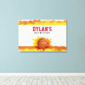 BASKETBALL SPLASH Bar Mitzvah Sign auf Memory Boar Leinwanddruck (Insitu (Holzboden))