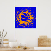 Basketball-Splatzer Poster (Küche)