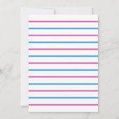 Basketball Sport Baby Gender Reveal Einladung (Rückseite)