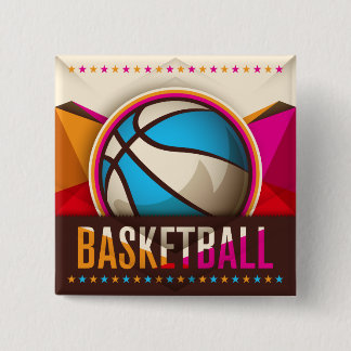 Basketball Sport Ball Game Cool Abstrakt Button