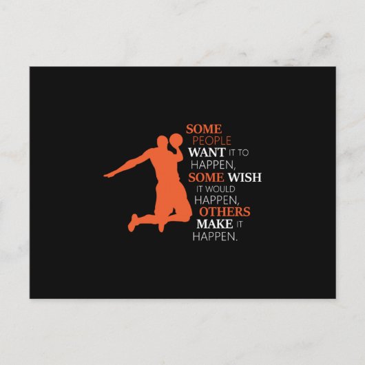 Basketball Sport Basketball Team Spieler Geschenk Postkarte (Vorderseite)