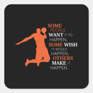 Basketball Sport Basketball Team Spieler Geschenk  Quadratischer Aufkleber