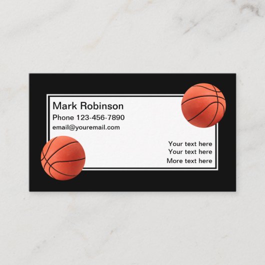 Basketball - Sport Cool Visitenkarte (Vorderseite)