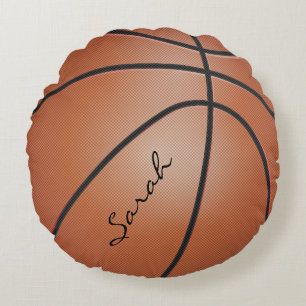 Basketball Sport DIY Name Rundes Kissen