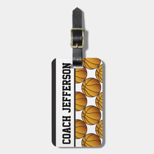 Basketball Sport | DIY Text Gepäckanhänger (Vorderseite vertikal)