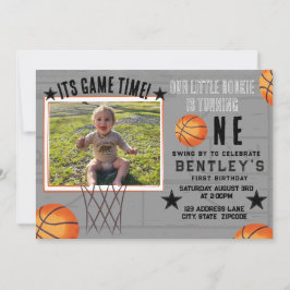 Basketball Sport Einladung zum ersten Geburtstag
