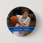 Basketball Sport Foto Button (Vorderseite)
