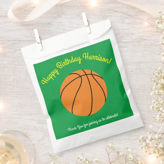 Basketball Sport Geburtstagsparty Geschenktütchen (Ausgeschnitten)