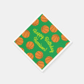 Basketball Sport Geburtstagsparty Serviette (Ecke)