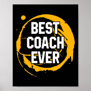 Basketball Sport Geschenk Bester Coach je Geburtst Poster