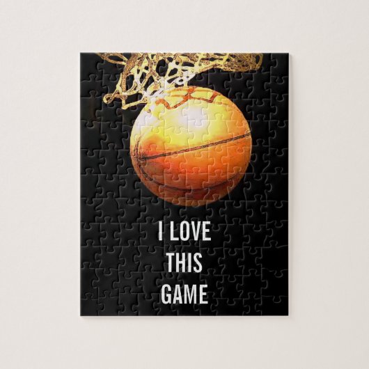 Basketball - Sport Illustration Kunst Puzzle (Vertikal)