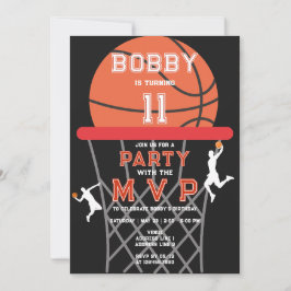 Basketball Sport Jumpman Thema Black MVP Geburtsta Einladung