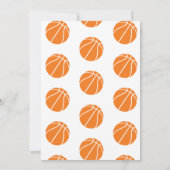 Basketball Sport Jumpman Thema Frau Mädchen Geburt Einladung (Rückseite)