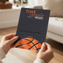 Basketball-Sport-Junge 10. Geburtstags-Zeitkapsel