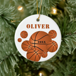 Basketball-Sport Kinder-Andenken Weihnachten Keramik Ornament