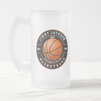 Basketball Sport Mattiert Bier Tasse Glass Trinkbe