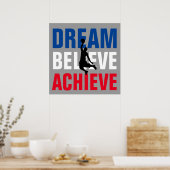 Basketball Sport Motivierend Inspiration einzigart Poster (Küche)