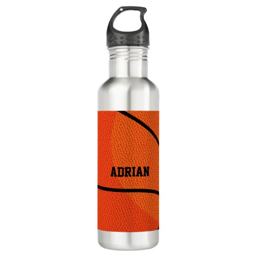 Basketball Sport Personalisiert Edelstahlflasche (Vorderseite)