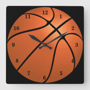 Basketball - Sport Quadratische Wanduhr