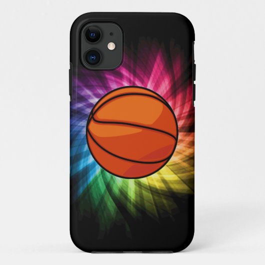 Basketball; Sport; Regenbogen Case-Mate iPhone Hülle (Rückseite)