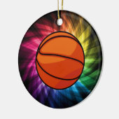 Basketball; Sport; Regenbogen Keramik Ornament (Links)
