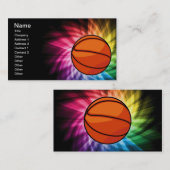 Basketball; Sport; Regenbogen Visitenkarte (Vorne/Hinten)