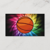Basketball; Sport; Regenbogen Visitenkarte (Rückseite)