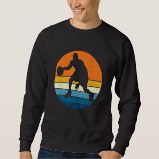 Basketball Sport Retro Vintage Sonnenuntergang Bas Sweatshirt