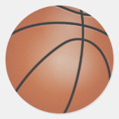 Basketball-Sport Runder Aufkleber (Vorderseite)