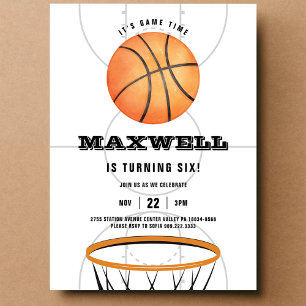 Basketball-Sport-Slam-Dunk-Themen-Geburtstag Einladung