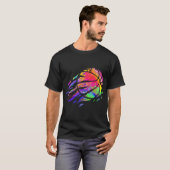 Basketball Sport Splash Basketball Ball Spar T-Shirt (Vorne ganz)