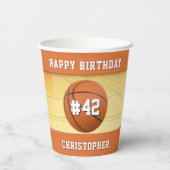 Basketball Sport Team Spielername Glückwunsch zum  Pappbecher (Rückseite)