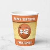 Basketball Sport Team Spielername Glückwunsch zum  Pappbecher (Vorderseite)