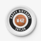 Basketball Sport Team Spielername Glückwunsch zum  Pappteller (Vorderseite)