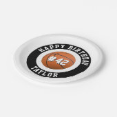 Basketball Sport Team Spielername Glückwunsch zum  Pappteller (Schrägansicht)