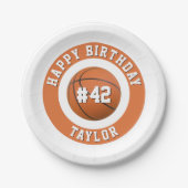 Basketball Sport Team Spielername Glückwunsch zum  Pappteller (Vorderseite)