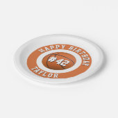 Basketball Sport Team Spielername Glückwunsch zum  Pappteller (Schrägansicht)